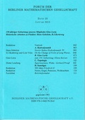 Cover: Forum der Berliner Mathematischen Gesellschaft / 150 Jahre Gino Loria; Historische Arbeiten zu Fluiden: Hans Gebelein, D.J.Korteweg - Berliner Mathematische Gesellschaft e.V. c/oFreie Universit&auml;t Berlin Sekretariat Prof. Polthier