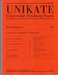 Cover: Unikate 40: Social Sciences - Universit&auml;t Duisburg - Essen SSC
