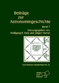 Cover: Beitr&auml;ge zur Astronomiegeschichte / Beitr&auml;ge zur Astronomiegeschichte - AVA
