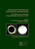 Cover: Development of Solar Research / Entwicklung der Sonnenforschung - AVA