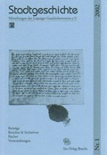 Cover: Stadtgeschichte. Mitteilungen des Leipziger Geschichtsvereins e.V. - Sax-Verlag