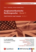 Cover: Angloamerikanische Rechtssprache &middot; Band 1 - BD&Uuml; Weiterbildungs- und Fachverlagsgesellschaft mbH