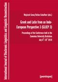 Cover: Greek and Latin from an Indo-European Perspective 3 (GLIEP 3) - peniope