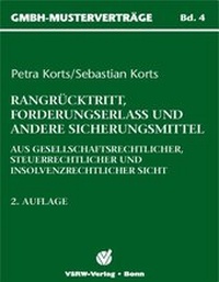 Abbildung von: Rangrücktritt, Forderungserlass und andere Sicherungsmittel - VSRW