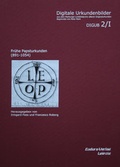 Cover: Fr&uuml;he Papsturkunden (891-1054) - Eudora-Verlag