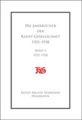 Cover: Die Kleist-Jahrb&uuml;cher 1921-1938 - Kleist-Archiv Sembdner