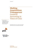 Cover: Making Acquisitions Transparent - Moderne Wirtschaft