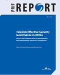 Cover: Towards Effective Security Governance in Africa. - PRIF - Leibniz-Institut f&uuml;r Friedens- und Konfliktforschung