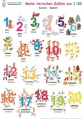 Cover: Meine tierischen Zahlen von 1-20. Poster - F&M Verlag
