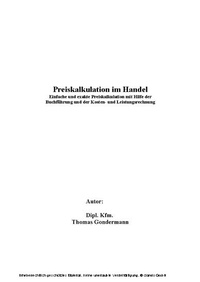 Abbildung von: Preiskalkulation im Handel - Thomas Gondermann