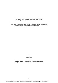 Abbildung von: Erfolg für jeden Unternehmer - Thomas Gondermann