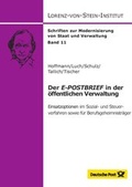 Cover: Der E-Postbrief in der &ouml;ffentlichen Verwaltung - Universit&auml;t Kiel Lorenz-von-Stein-Inst.