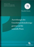 Cover: Auswirkungen des Unterhaltsrechts&shy;&auml;nderungsgesetzes auf die notarielle Praxis - Deutscher Notarverlag