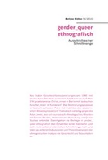 Cover: gender_queer ethnografisch - PANAMA-VERLAG