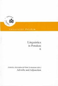Enlarge image Cover: Adverbs and Adjunction - Universitätsverlag Potsdam