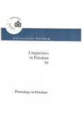 Cover: Phonology in Potsdam - Universit&auml;tsverlag Potsdam