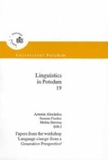 Cover: Papers from the workshop 'Language change from a Generative Perspective' - Universit&auml;tsverlag Potsdam