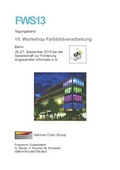 Cover: FWS13-Tagungsband - Gesellschaft z. F&ouml;rderung angewandter Informatik