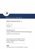 Cover: Marktsituation ausgew&auml;hlter kommunaler Dienstleistungen - Universit&auml;tsverlag Potsdam
