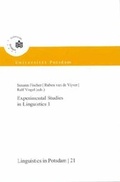 Cover: Experimental studies in linguistics 1 - Universit&auml;tsverlag Potsdam