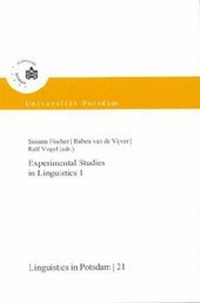Abbildung von: Experimental studies in linguistics 1 - Universitätsverlag Potsdam