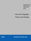 Cover: Law and Language: Theory and Society - d&uuml;sseldorf university press dup