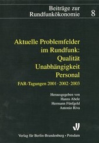 Enlarge image Cover: Aktuelle Problemfelder im Rundfunk - Verlag für Berlin-Brandenburg