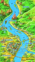 Cover: The Rhine, Main and Danube - Huber Kartographie