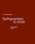 Cover: fachsprachen X-XVIII - Urs Engeler