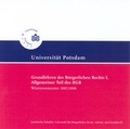 Cover: Grundlehren des B&uuml;rgerlichen Rechts I - Universit&auml;tsverlag Potsdam