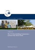 Cover: The UN Peacebuilding Commission - Universit&auml;tsverlag Potsdam
