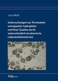 Cover: Untersuchungen zur Permeation verkapselter hydrophiler nutritiver Zus&auml;tze durch unterschiedlich strukturierte Lebensmittelmatrices - TUDpress Verlag der Wissenschaften Dresden