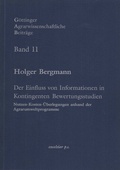 Cover: Der Einfluss von Informationen in Kontingenten Bewertungsstudien - Wright, Michael