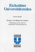 Cover: Erwin Teufel - Europa vom B&uuml;rger her denken - Kastner
