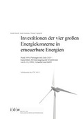 Cover: Investitionen der vier gro&szlig;en Energiekonzerne in erneuerbare Energien - Institut f&uuml;r &ouml;kologische Wirtschaftsforschung Berlin