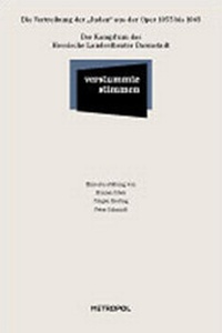 Enlarge image Cover: Verstummte Stimmen - Metropol-Verlag