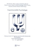 Bild: Experimentelle Psychologie - Pabst Science Publishers