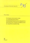 Bild: Untersuchungen zum altersspezifischen mehrdimensionalen perzeptiv-kognitiven Urteilsverhalten in der Psychophysik - Pabst Science Publishers