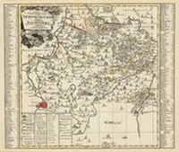 Abbildung von: Historische Karte: Amt Eckartsberga - mit den Gebiet von Heldrungen, Kölleda, Laucha, Jena, Erfurt, Gebesee - 1757 (Plano) - Verlag Rockstuhl
