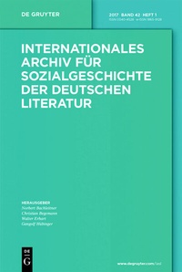 Bild vergrößern Bild: Internationales Archiv für Sozialgeschichte der deutschen Literatur - De Gruyter