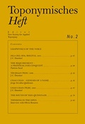 Cover: Toponymisches Heft No. 2 - Fant&ocirc;me Verlag