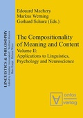 Cover: The Compositionality of Meaning and Content - editiones scholasticae