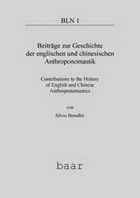 Abbildung von: Beiträge zur Geschichte der englischen und chinesischen Anthroponomastik - Baar-Verlag