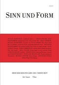 Cover: Sinn und Form 4/2011 - SINN und FORM