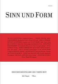 Enlarge image Cover: Sinn und Form 4/2011 - SINN und FORM