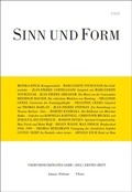 Cover: Sinn und Form 1/2012 - SINN und FORM