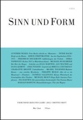 Cover: Sinn und Form 3/2012 - SINN und FORM