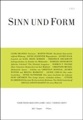 Cover: Sinn und Form 4/2012 - SINN und FORM