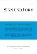 Cover: Sinn und Form 2/2013 - SINN und FORM