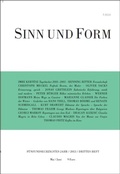 Cover: Sinn und Form 3/2013 - SINN und FORM